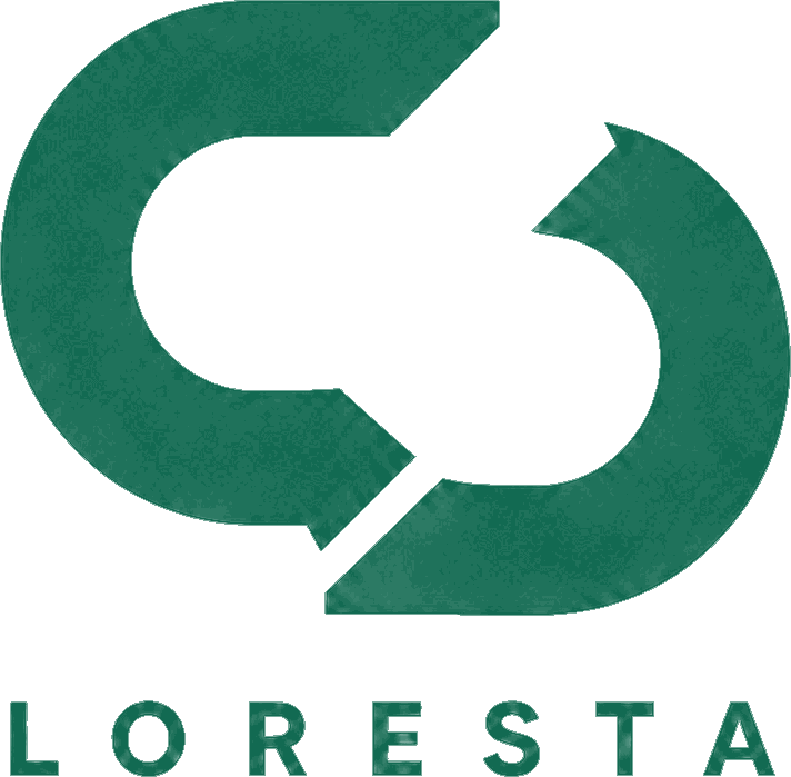 Transparent Loresta logo lockup